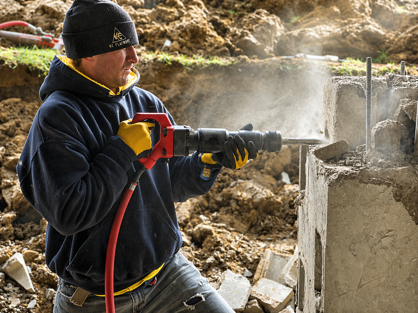 Bowing basement wall repair in the Quad Cities by Behncke Construction