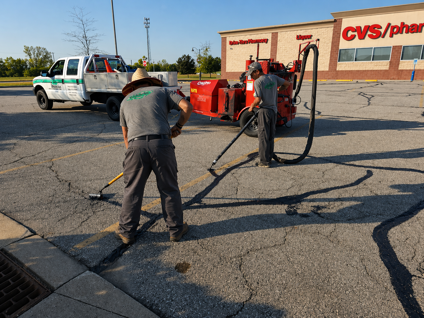 Commercial parking lot maintenance in Muscatine, Quad Cities by Behncke Construction