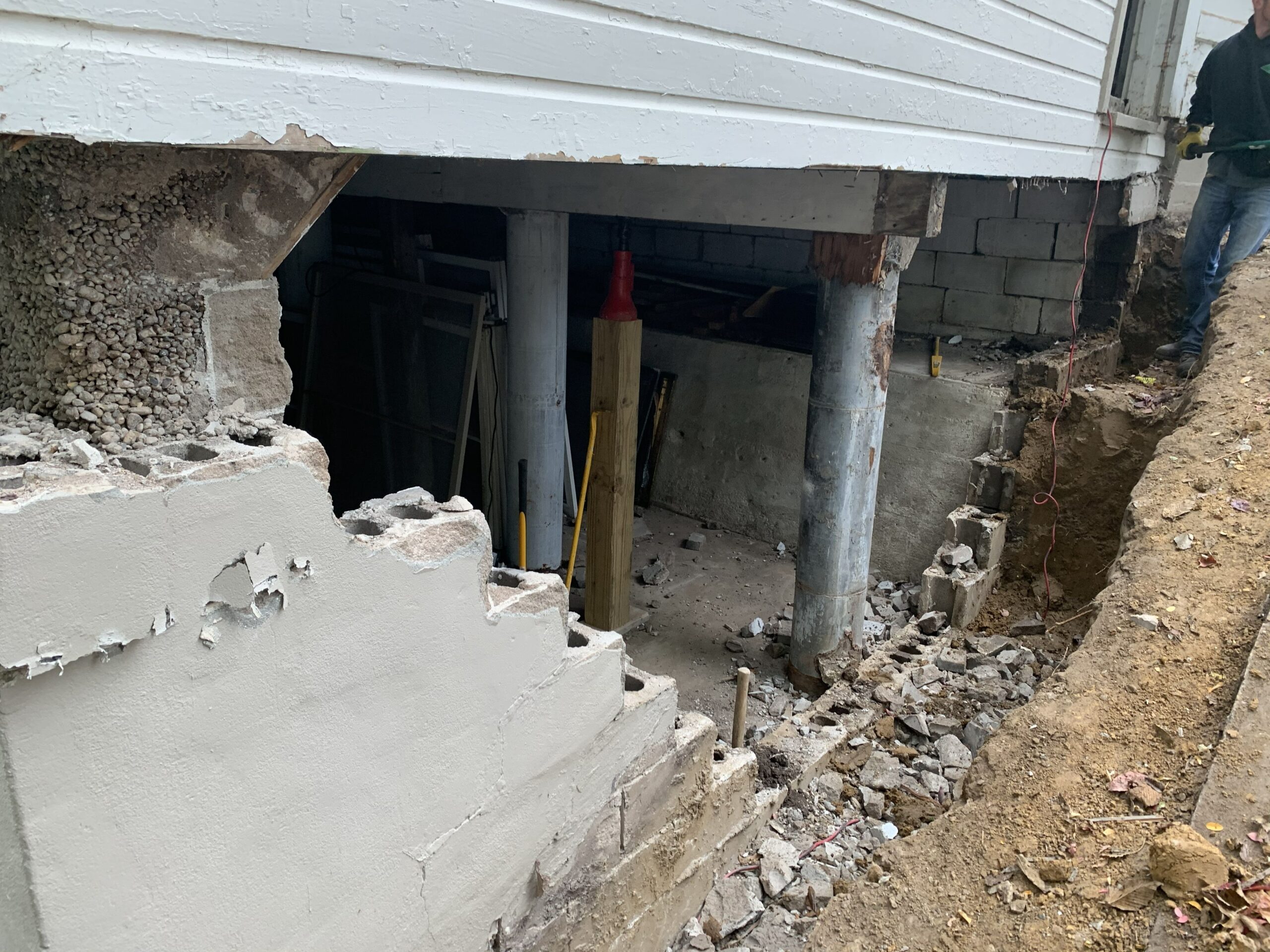 Foundation crack repair in the Quad Cities by Behncke Construction