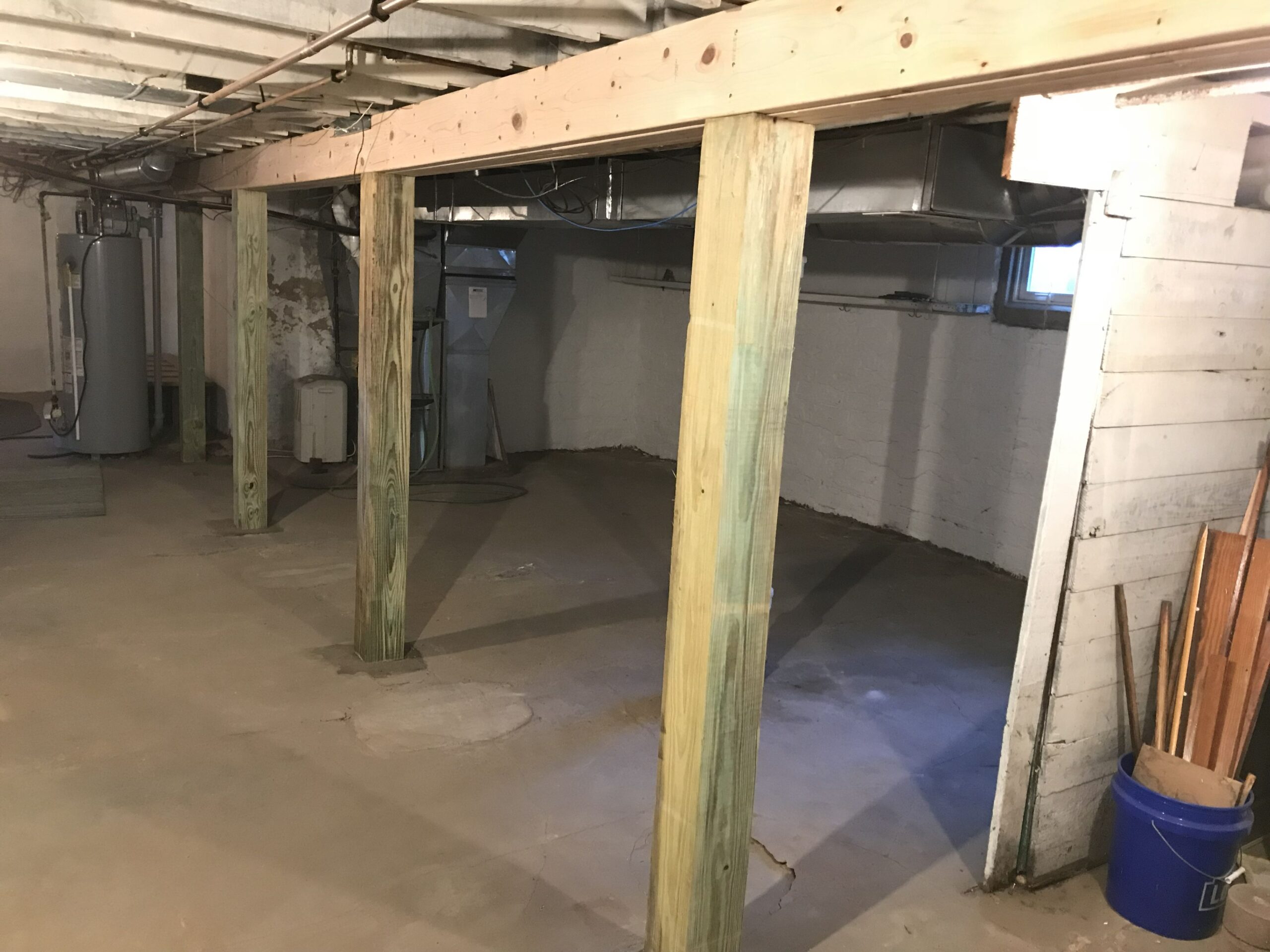 Structural wood and floor repair in Blue Grass, Quad Cities by Behncke Construction
