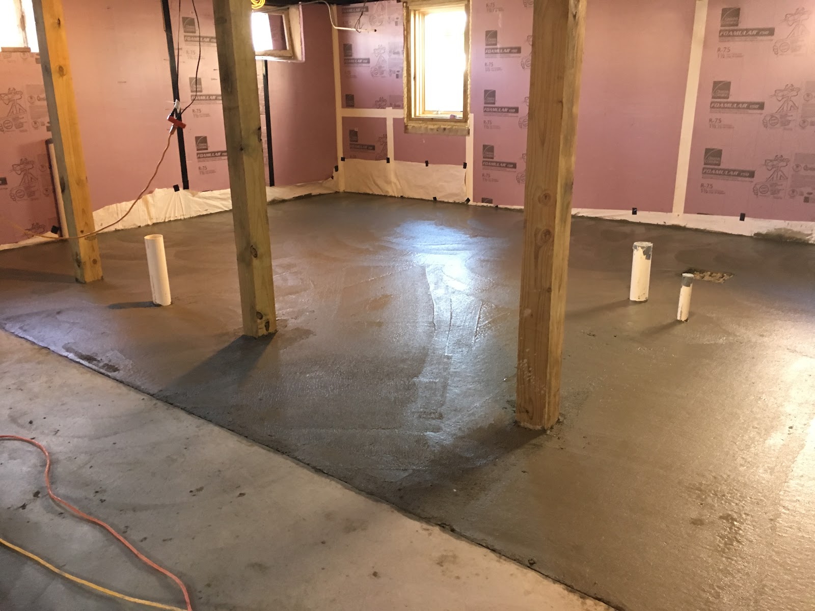 Foundation wall mortar joints repaired near Eldridge, Iowa