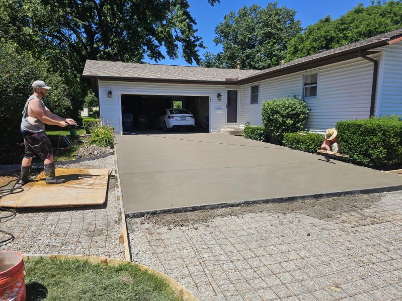 Concrete driveway replacement in Davenport, Iowa by Behncke Construction 11