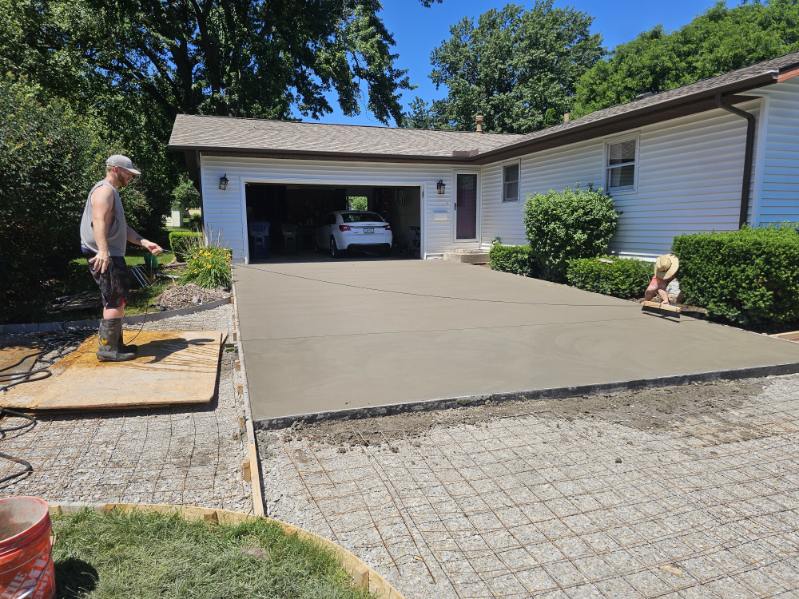Concrete driveway replacement in Davenport, Iowa by Behncke Construction 12