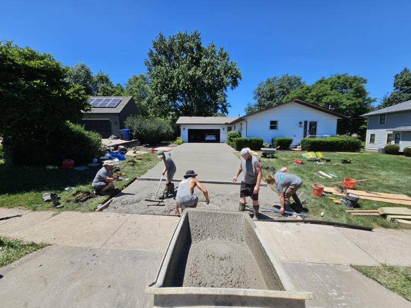 Concrete driveway replacement in Davenport, Iowa by Behncke Construction 13