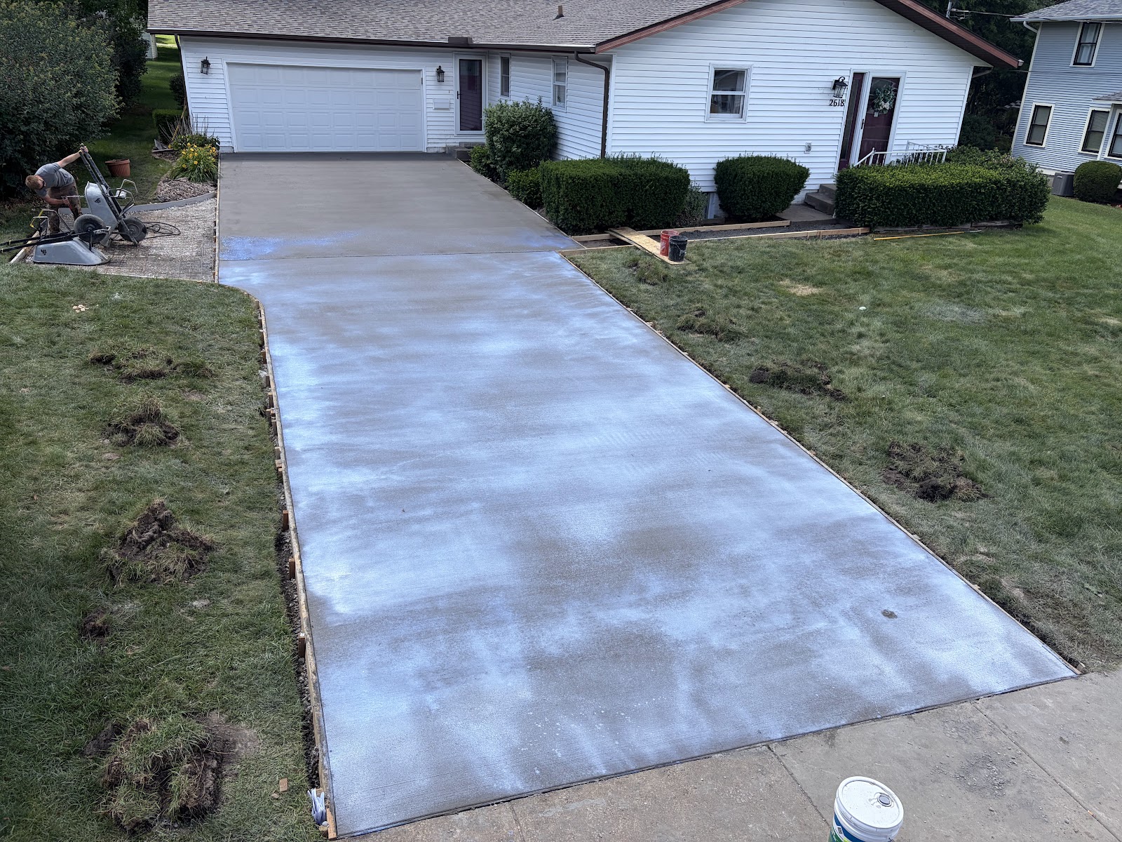 Concrete driveway replacement in Davenport, Iowa by Behncke Construction 14