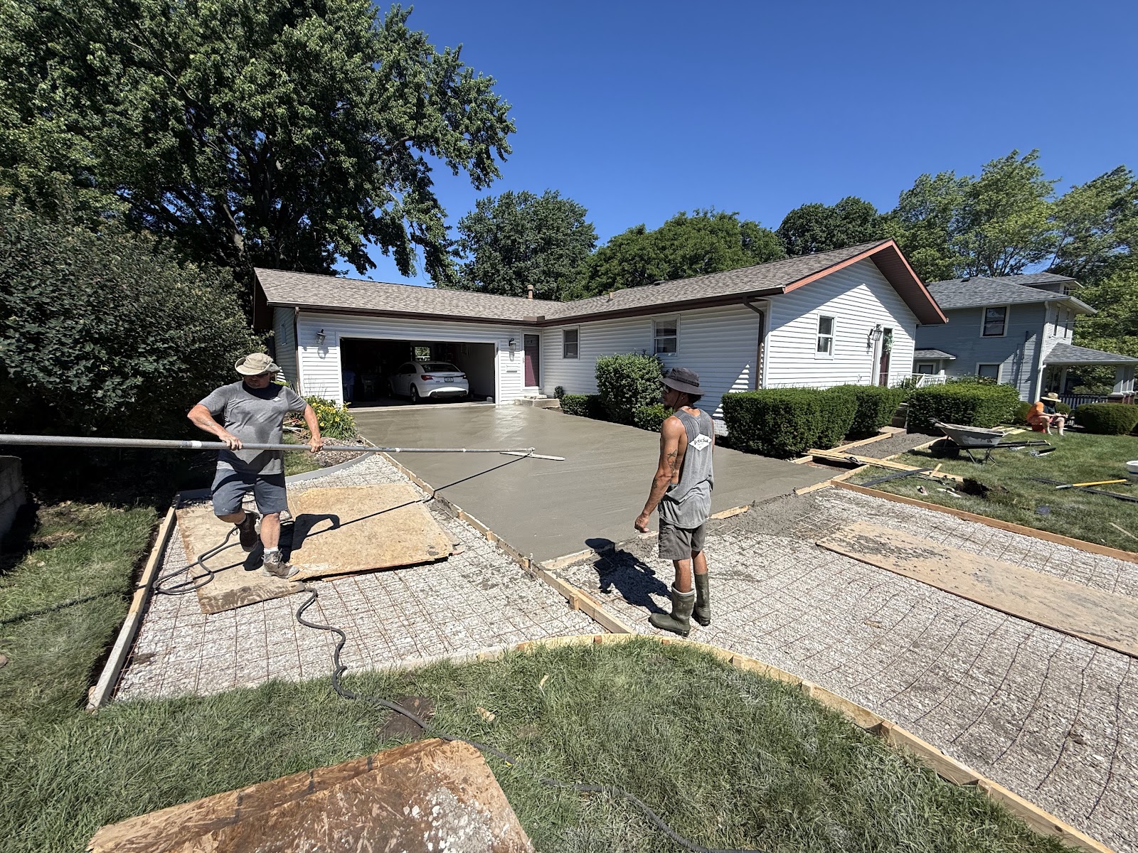 Concrete driveway replacement in Davenport, Iowa by Behncke Construction 8