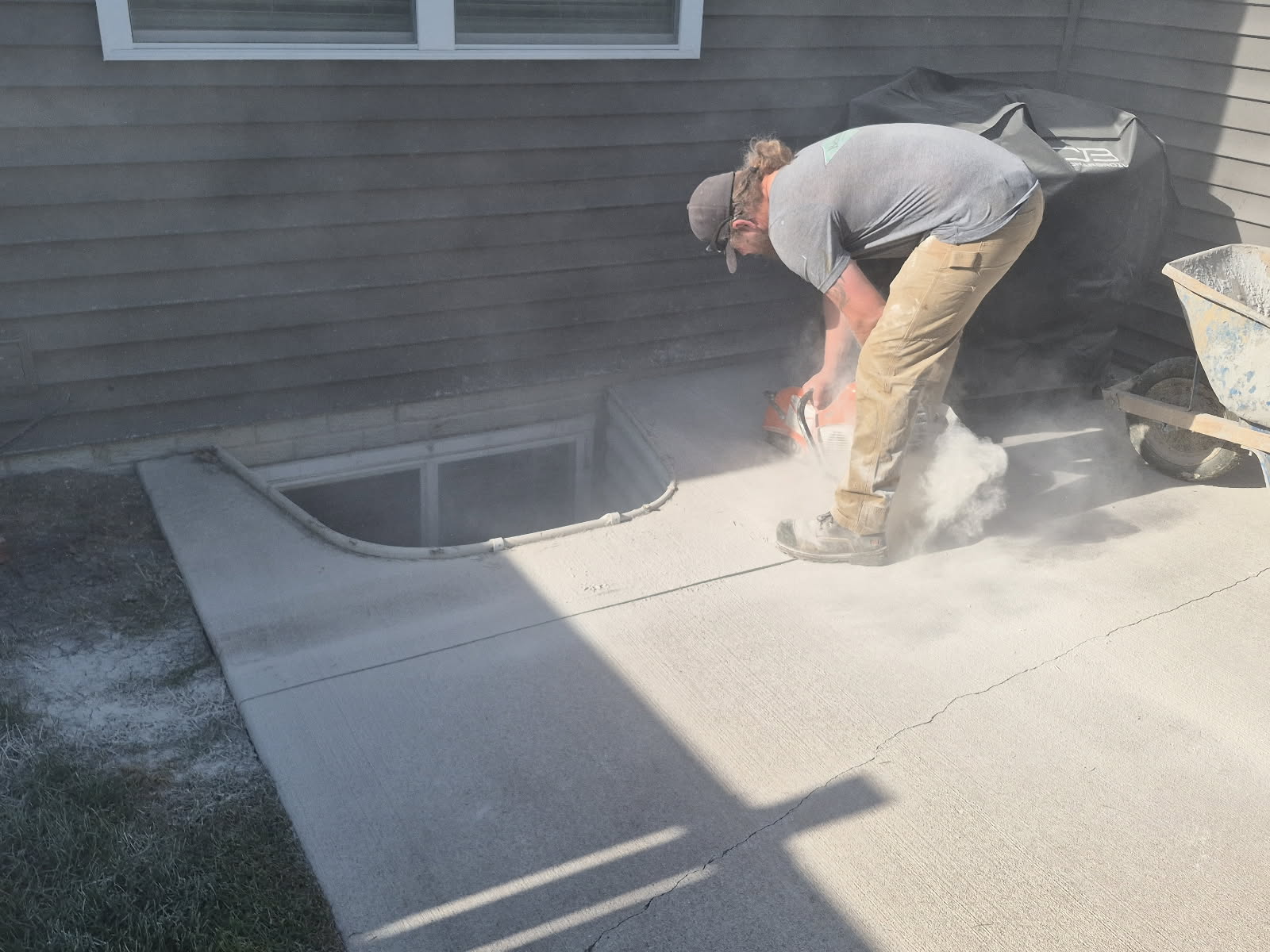 Leaking egress window corrected in the Quad Cities by Behncke Construction 2