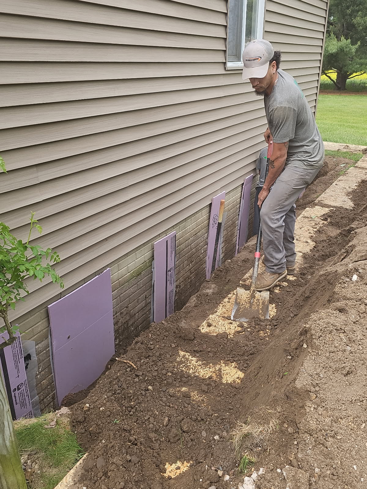Exterior foundation crack repair in the Quad Cities by Behncke Construction 2
