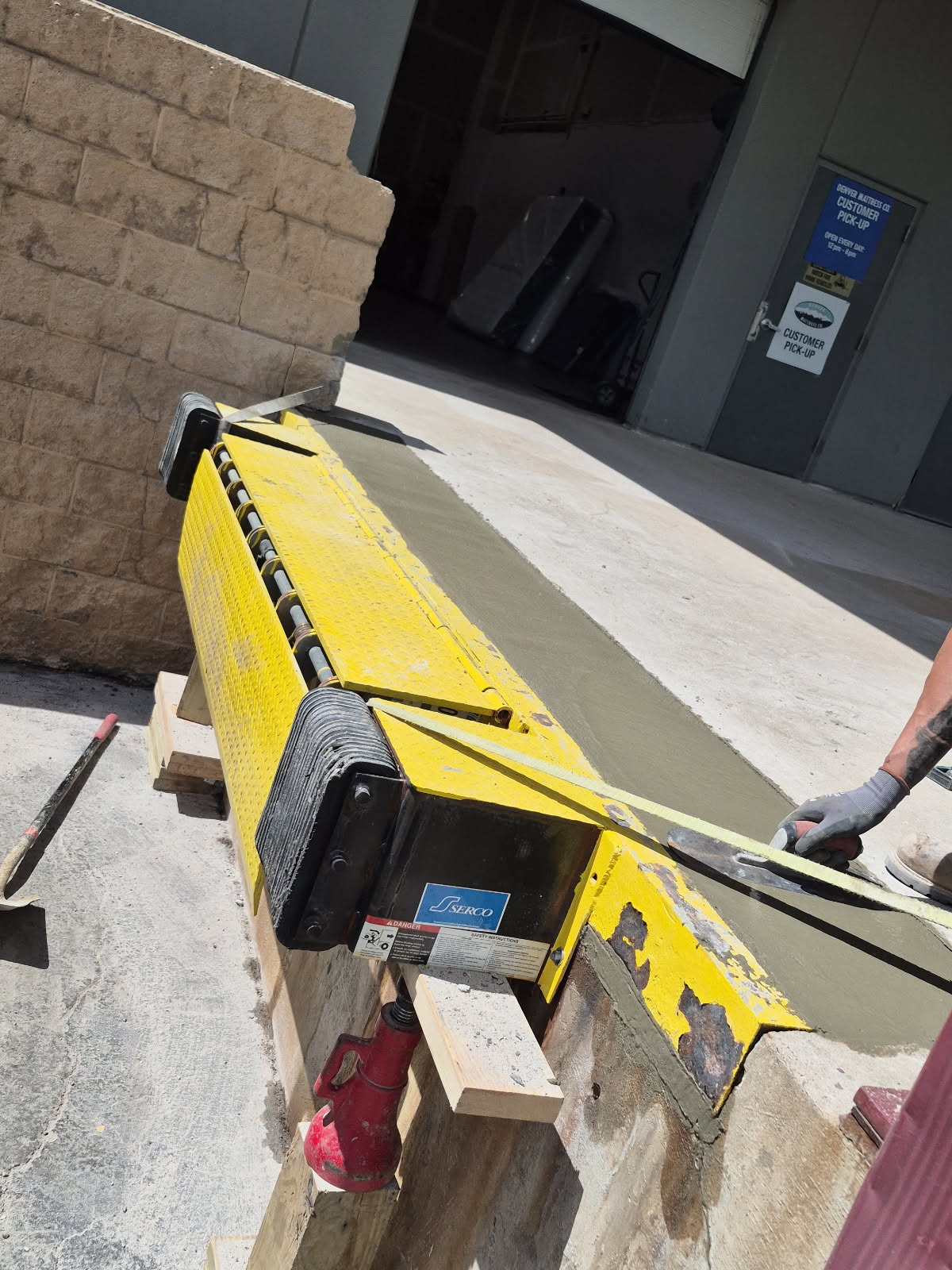 Loading dock concrete repair in Davenport, Iowa by Behncke Construction 7