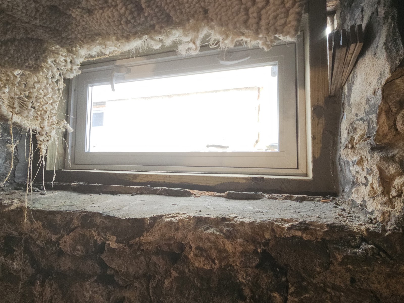 Stone foundation restoration and parging by Behncke Construction 3