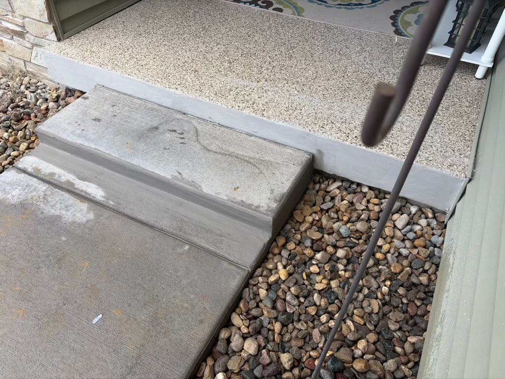 New sidewalk with a clean gravel border
