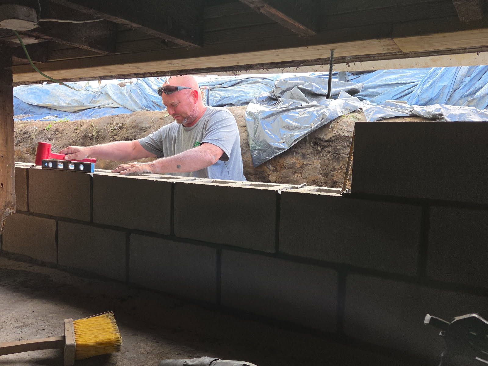 Foundation wall rebuild in Davenport, Iowa by Behncke Construction — photo 10