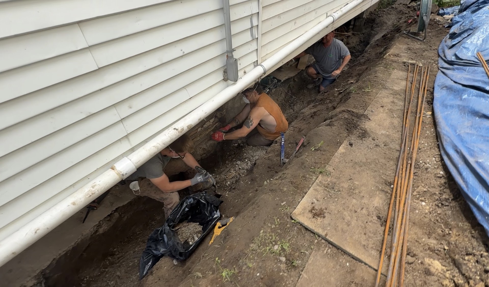 Foundation wall rebuild in Davenport, Iowa by Behncke Construction — photo 4