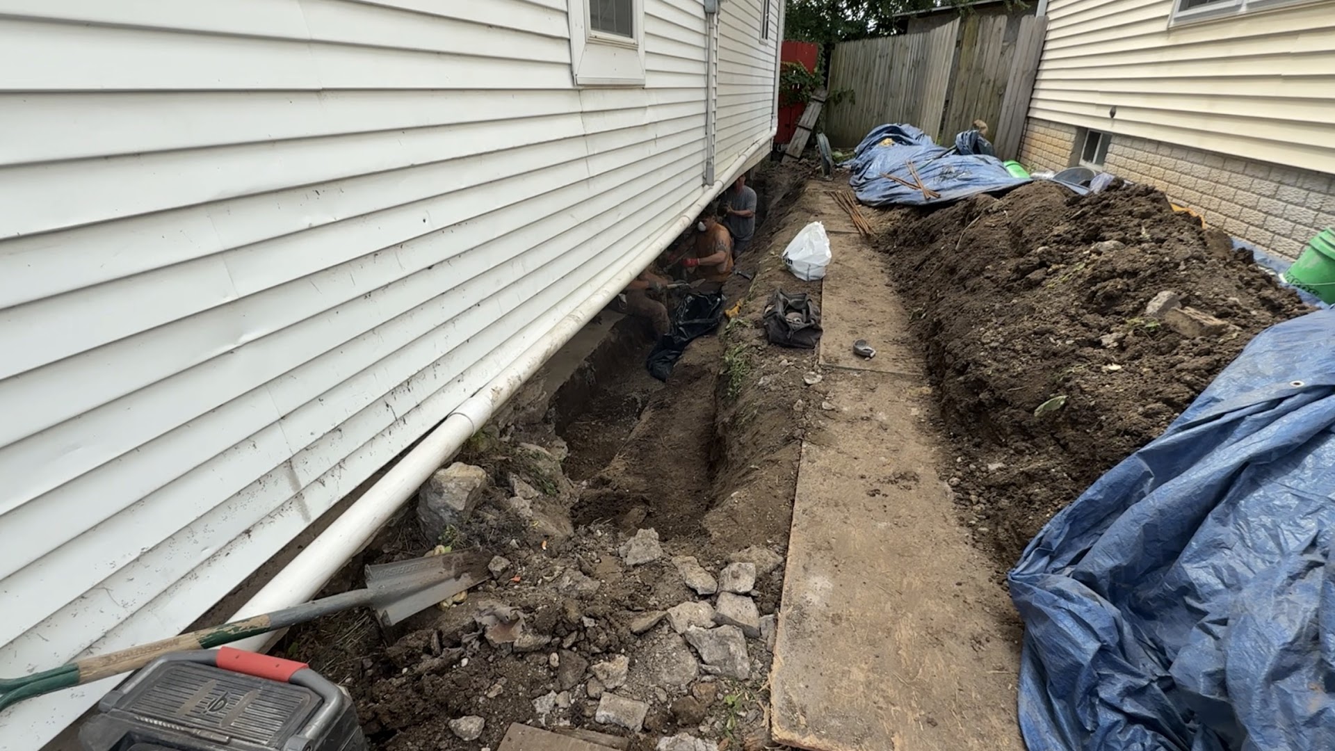 Foundation wall rebuild in Davenport, Iowa by Behncke Construction — photo 5