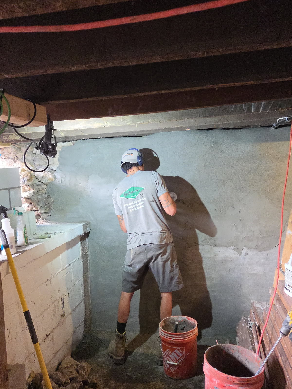 Foundation wall rebuild in Davenport, Iowa by Behncke Construction — photo 6