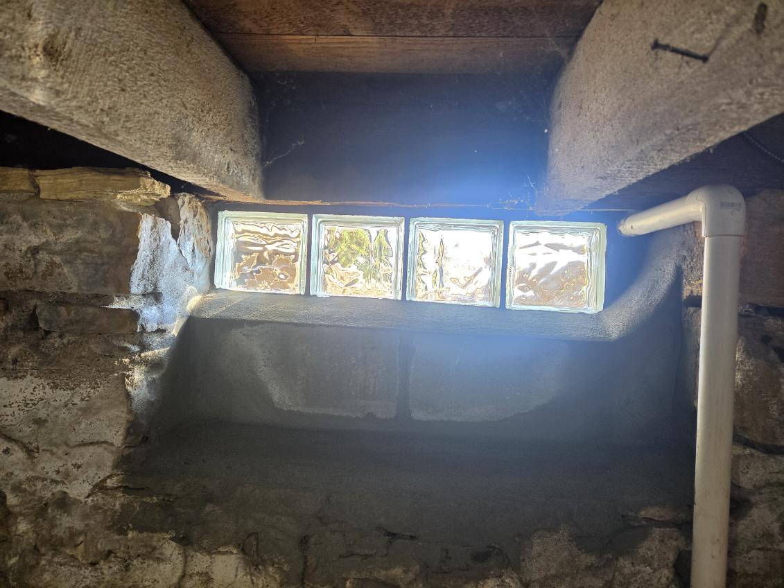 Second finished glass block basement window in a Davenport home